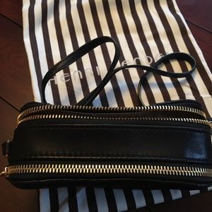 Henri Bendel small Black Leather Wave handbag